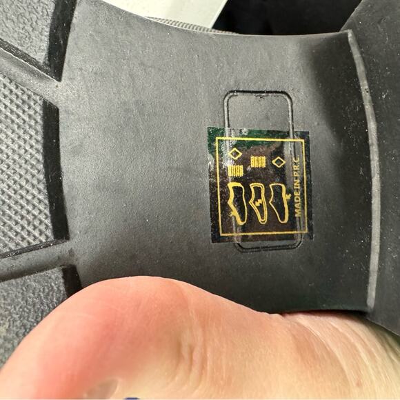 Merry Scott Black Lugg Sole Combat Lace Up Boots Fabric Womens 9 - Picture 9 of 11